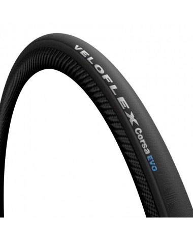 Neumático Veloflex Corsa Evo, 700x25c, Ruta, Negro, 220 gr.